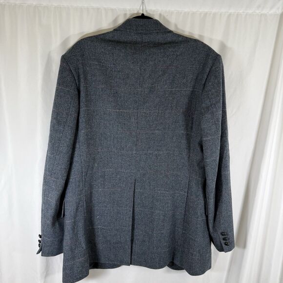 Pendelton Wool Blazer men's 42 Long Grey 100% Virgin 2 Button Front Inside Pocke - Picture 9 of 11